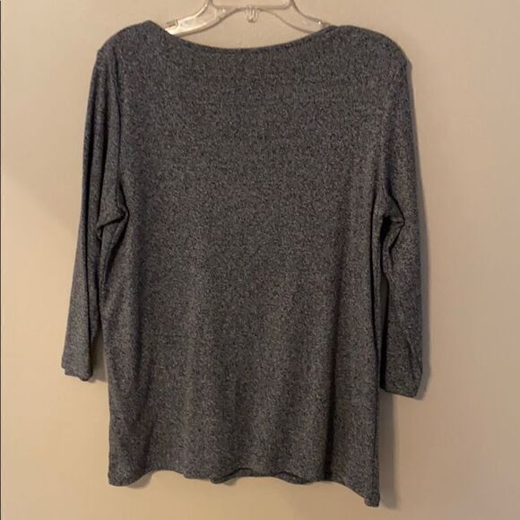 Rafaella 3/4 Sleeve Jeweled Neck Pullover - Picture 5 of 5